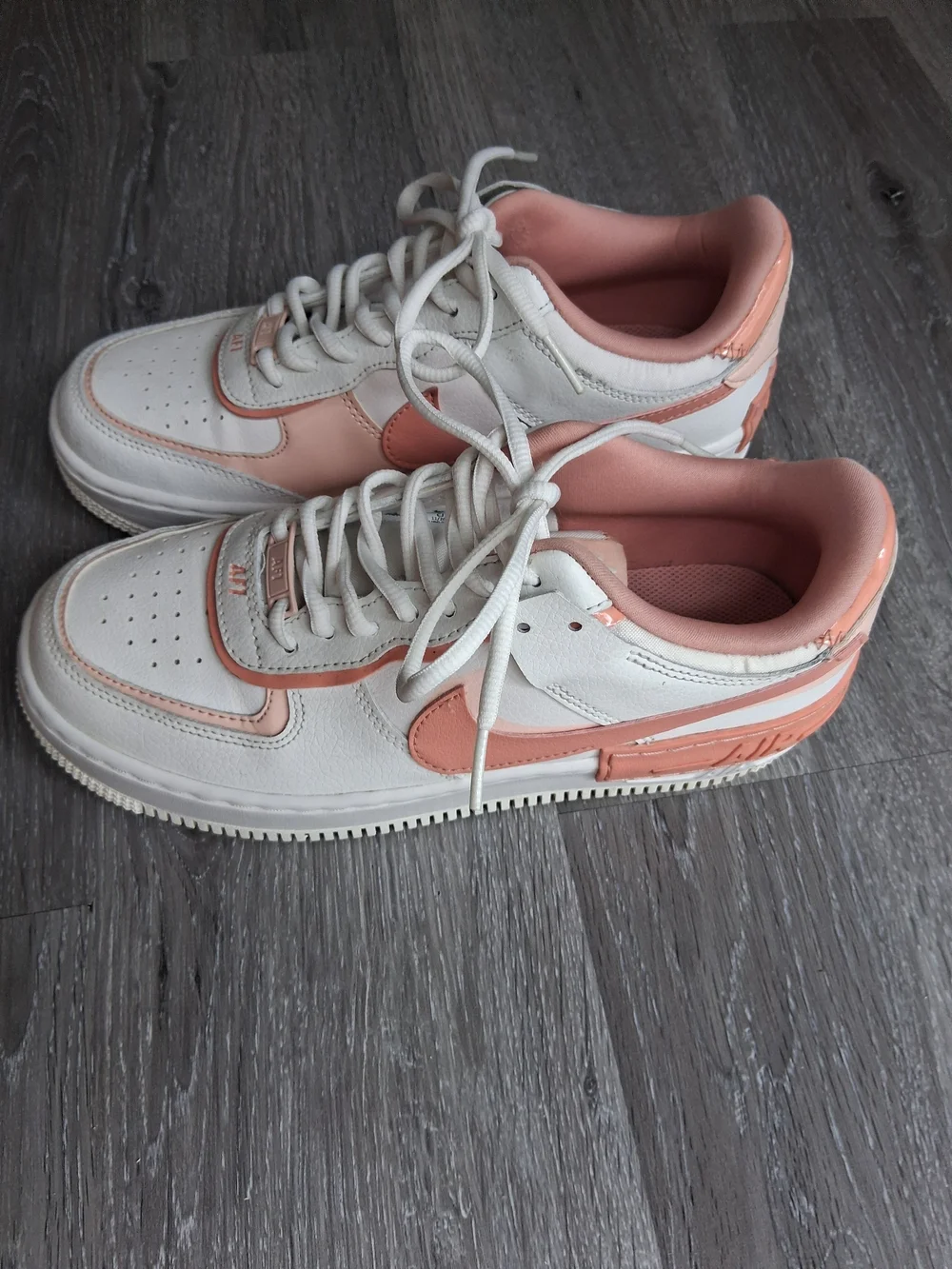 Nike Air Force 1 Shadow Washed Coral Low-Top AF1 Sneakers Women's 8